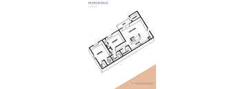 A diagram of a floor plan for a Peppertree named The Joseph.